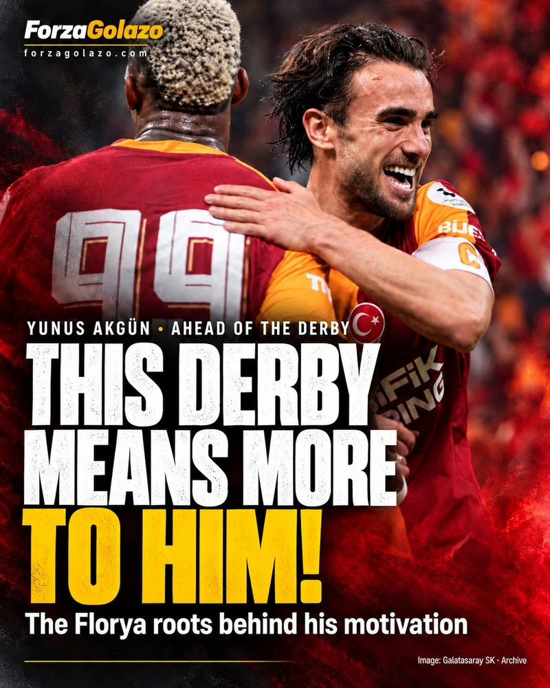 AI-assisted editorial composition based on a photograph from the Galatasaray SK archive. Not a photograph of the current derby or interview.